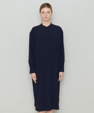 JOSEPH 【洗える】サテンジョーゼット　ドレス Navy