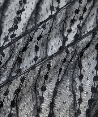 earth music&ecology ストライプレースレイヤードスカート Black