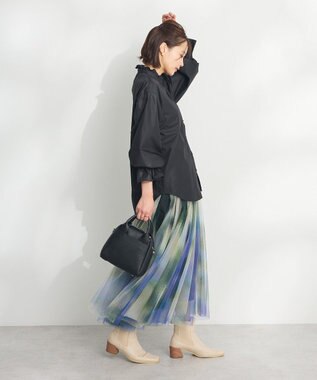 CRAFT STANDARD BOUTIQUE アート柄プリントチュールスカート Purple