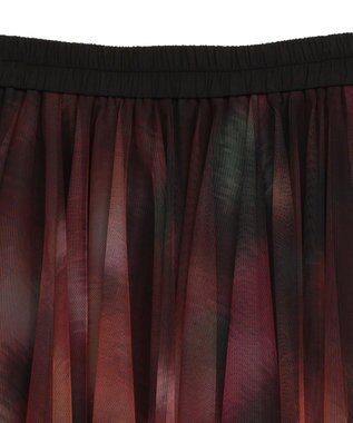 CRAFT STANDARD BOUTIQUE アート柄プリントチュールスカート Dark Pink