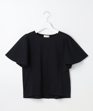 ANY SIS 【シルクタッチさら魅せTシャツ】袖フレア プルオーバー
