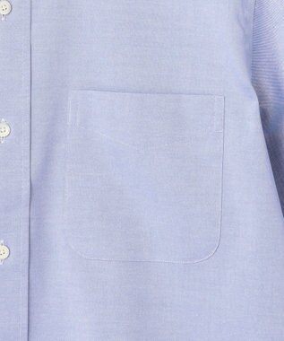 J.PRESS MEN 【PREMIUM PLEATS / 形態安定】ピンオックス 半袖シャツ / B.D. ダルブルー系