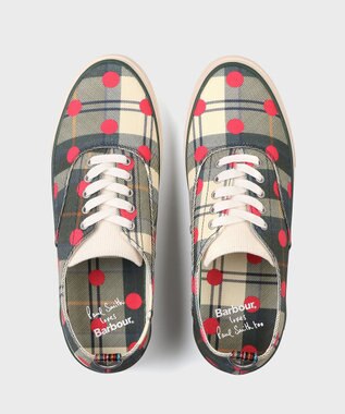 Paul Smith Paul Smith Loves Barbour キャンバススニーカー グリーン