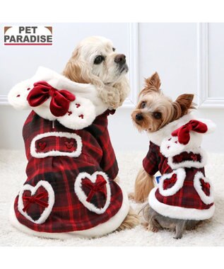 PET PARADISE ディズニー ミニーマウス チェックコート 中型犬 レッド×ホワイト