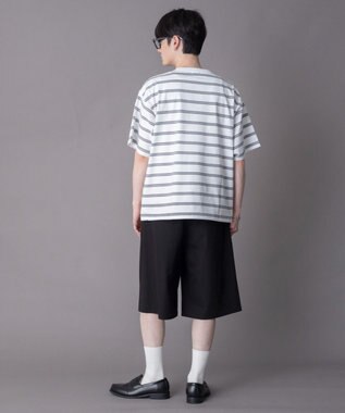 WEGO 【機能T】接触冷感マルチボーダーT（SS） ホワイト