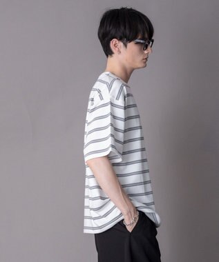WEGO 【機能T】接触冷感マルチボーダーT（SS） ホワイト