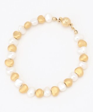 自由区 淡水パール3WAY ネックレス マットゴールド