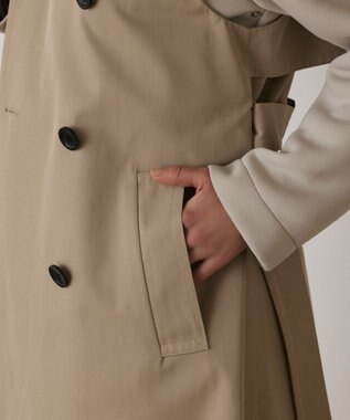 GRACE CONTINENTAL パーカーコンビトレンチ ベージュ