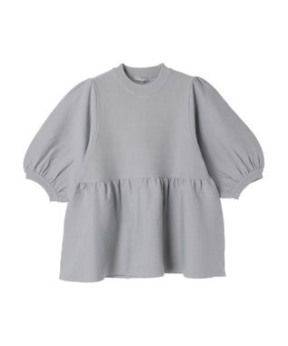Green Parks armonia. ウエストギャザー袖ボリュームニット Gray