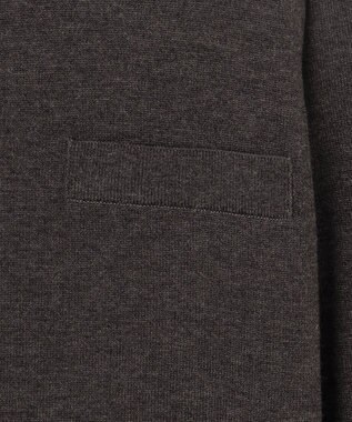 組曲 ニット襟トロンプルイユ ワンピース グレー系