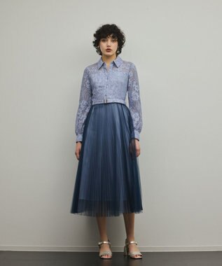 コードレースプリーツワンピース