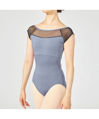 Chacott フレンチスリーブレオタード アイアンブルー