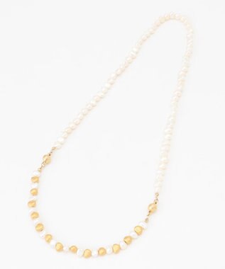 自由区 淡水パール3WAY ネックレス マットゴールド