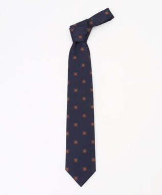 JOSEPH ABBOUD 【イタリア素材・日本縫製】ヘリンボーンスクエアジャカード ネクタイ ダークグリーン系7