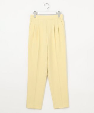 Feroux 【洗える】美シルエットカラーテーパード パンツ ライトイエロー系