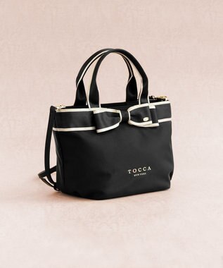 TOCCA 【撥水】BICOLOR RIBBON TOTE トートバッグ ブラック系