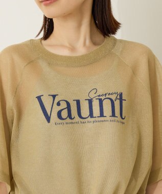 AMERICAN HOLIC プリントロゴシアーニットプルオーバー Olive