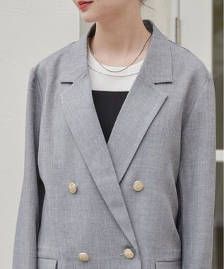 WEGO 【ANGIE VINTAGE】リネンライクジャケット グレー