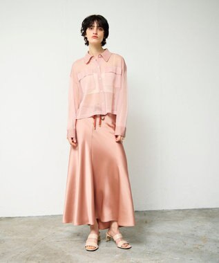 GRACE CONTINENTAL ニットシアーシャツ ピンク