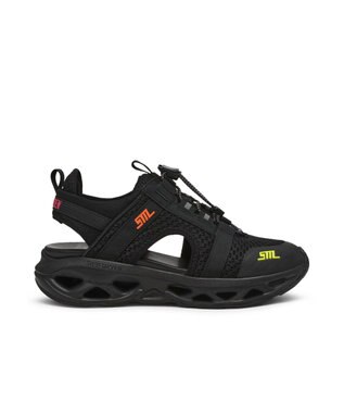 STEVE MADDEN SURGE 7 厚底クッションソールスポーツサンダル ブラック