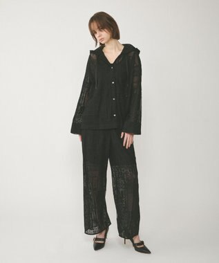 GRACE CONTINENTAL キカレースイージーパンツ ブラック