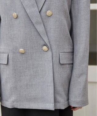 WEGO 【ANGIE VINTAGE】リネンライクジャケット グレー