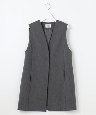 J.PRESS LADIES T/Rアルガンシルク ジレ ライトグレー系