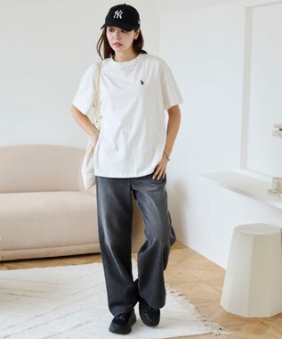 WEGO 【洗える/綿100%】USPOLOワンポイントTシャツ ホワイト