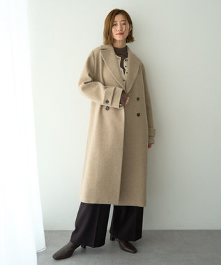 ダブルウールコート ウールカシミヤメルトンダブルコート | NANO universe（ナノ