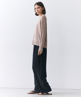 BEIGE， RUE / ドライタッチイージーセミワイドパンツ Black