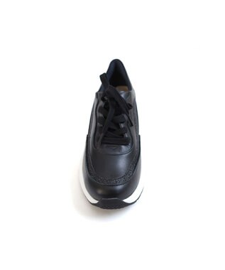 Pointer 日本製 本革厚底スニーカー ブラック