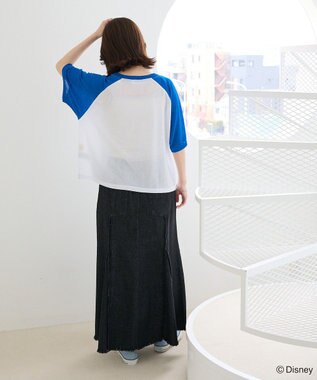 Green Parks スティッチ／シアー半袖ラグランＴシャツ Blue