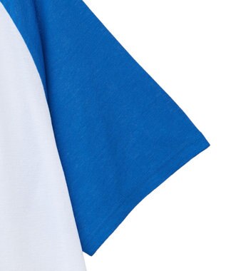 Green Parks スティッチ／シアー半袖ラグランＴシャツ Blue