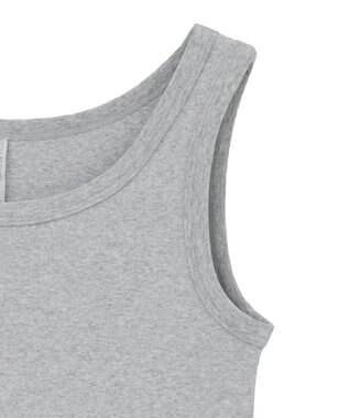 AMERICAN HOLIC ラメテレコタンクトップ Light Gray Mixture