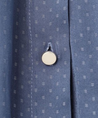 ANY SIS 【洗える】サテンドビー ブラウス ダルブルー