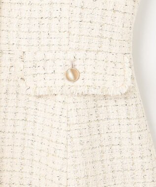 ANY SIS ファンシーツイードペプラム ジレ アイボリー