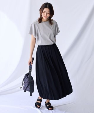ANY L 【撥水/ウエストゴム】バルーンスカート ブラック