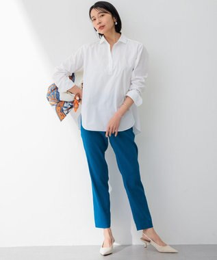 23区 【Oggi4月号掲載/洗える】CANCLINI スキッパー シャツ ホワイト系