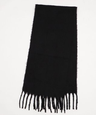 WEGO 【マフラー/ユニセックス着用】ワイドフリンジストール ブラック