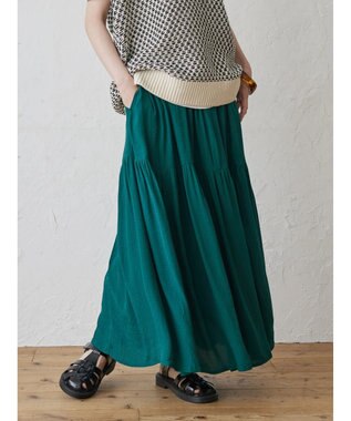 AMERICAN HOLIC ティアードギャザースカート Green