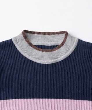 TRICOTE ボーダーリブセーター 39NAVY