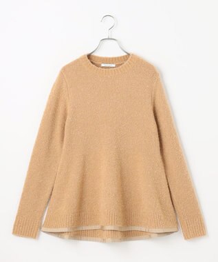 #Newans 【洗える】フレアシルエットチュニックニット ベージュ系