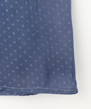 ANY SIS 【洗える】サテンドビー ブラウス ダルブルー