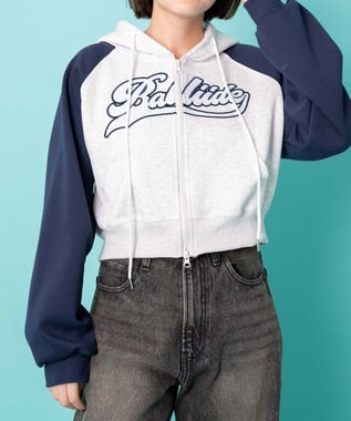 WEGO カレッジロゴラグランジップパーカー