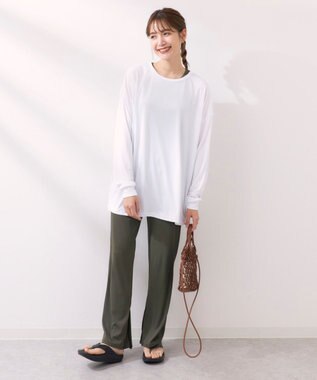 OP／FILA 【Ocean Pacific】ラッシュガードロングボトム付き タンクトップデザイン水着4点セット カーキ