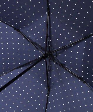 MOONBAT POLO RALPH LAUREN（ポロ ラルフローレン)ドット×ロゴ 雨傘 折りたたみ傘 ネイビーブルー