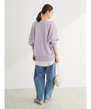 Green Parks ＵＶカット加工　ドルマンニットカーディガン Light Purple