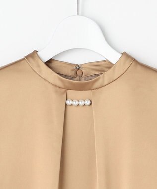 J.PRESS LADIES ノーブルサテン ワンピース キャメル系