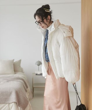 WEGO 【2WAYフード取り外し可能/あったかい】２WAYパディングブルゾン ホワイト