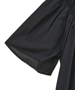 earth music&ecology ギャザーロングワンピース Black